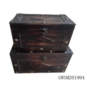 Quality OBM Dark Brown S30*17.5*17 Reclaimed Wood Blanket Chest wholesale