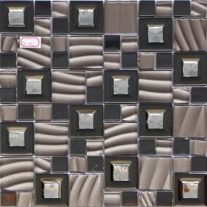 Quality 300x300mm ice crack mosaic tile,new mosaic design tile,black color wholesale