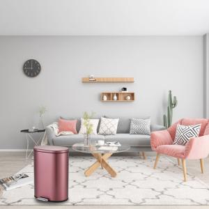 Quality Anti Corrosion 1.58 Gallon Rose Gold Dustbin wholesale