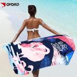 Bath Sublimated Beach Towels Shrink Resistant Portable Overlock Durable