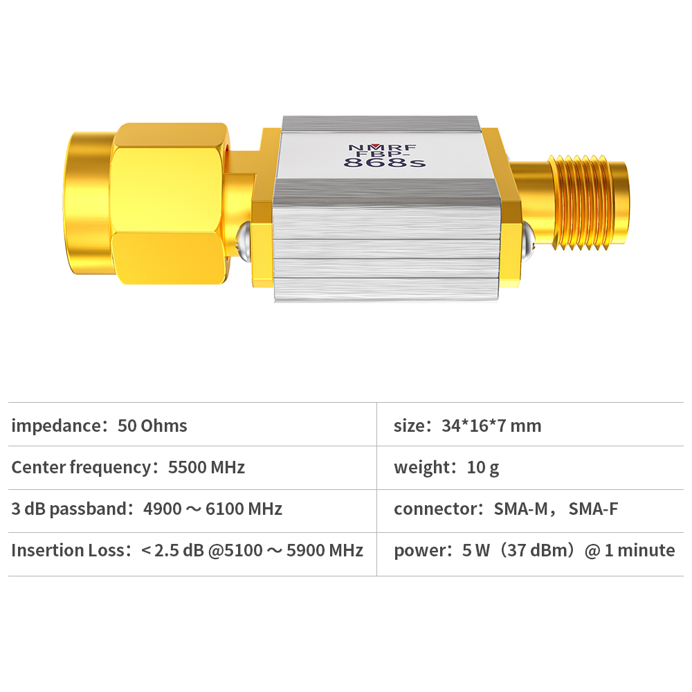 50 Impedance Helium Lora Bandpass RF 915MHz 868MHz Cavity Filter