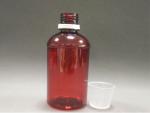 Brown Liquid Medicine Bottle , 250ml Plastic Bottle Container Anti Theft Cover