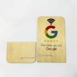 Google Review NFC Wood Stand Display Business Reviews Smart NFC Wooden Stand for