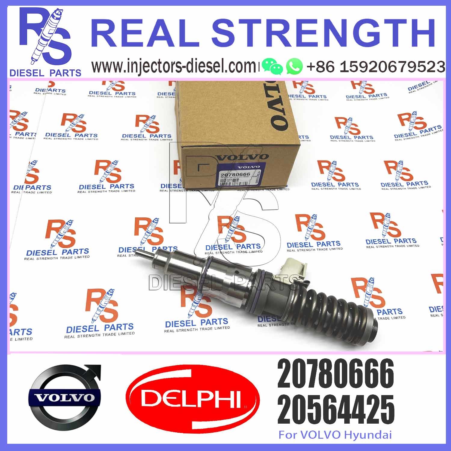 Diesel Fuel Injector 20780666 4 Pins EUI Unit Injector BEBE4D14001 BEBE4D14101 For V-O-L-V D16 3512 TIER 3