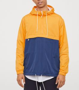 Quality Waterproof 100% Polyester Fiber Lightweight Windbreaker Jacket Pullover Hooded wholesale