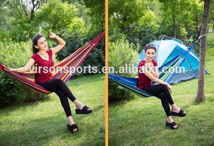 Virson Portable Parachute Travel Camping Hammock with Tree Straps