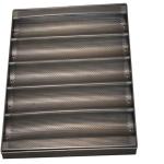 RK Bakeware China Foodservice NSF Nonstick 6 Rows Baguette Tray Bread Baking