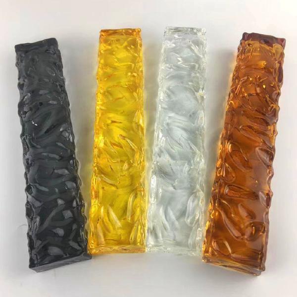 Artistic Textured Glass Brick Blocks Superior Durability and Performance for