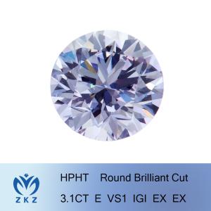 Quality 3.1Ct Synthetic Loose Lab Grown Diamonds Brilliant Cut White Color wholesale