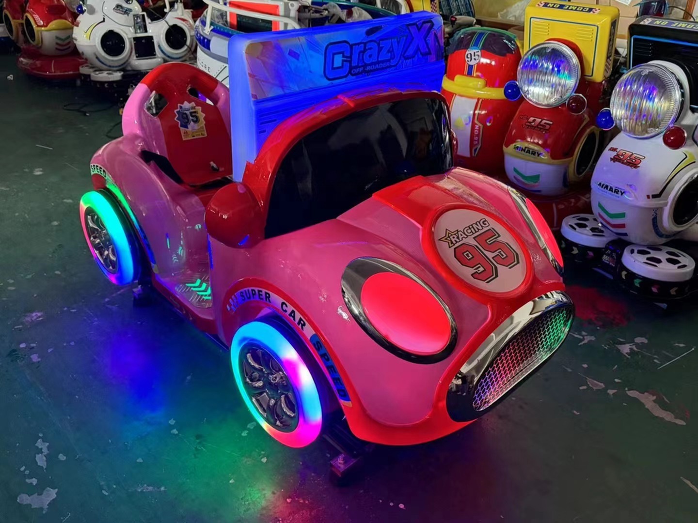 Dreamland kids game machines center coin operated mp5 3d interactive games rocking car on rides classic car kiddie rides
