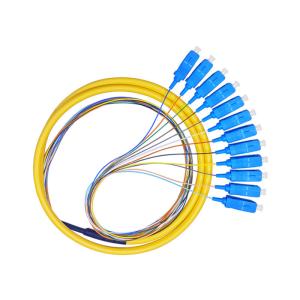 Quality Fiber Optic Cable Single Mode 12 Core APC UPC Bundled Pigtail G652D wholesale