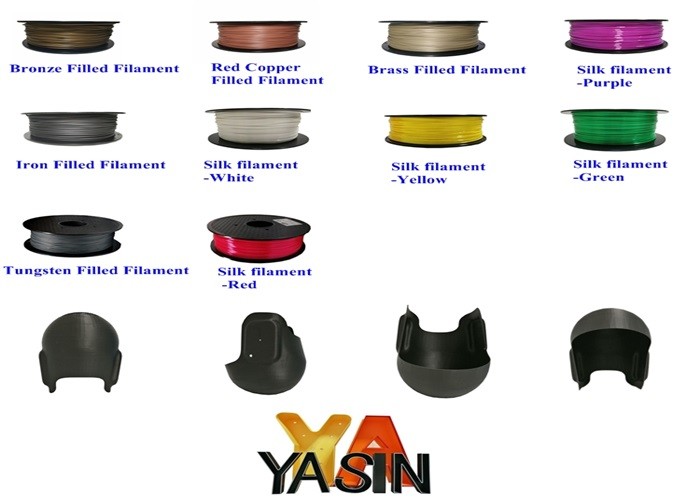Black PETG Metal Filled 3D Printer Filament 1.75 mm 2.2 lbs