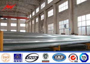 Quality Round / Conical 69kv 50 Feet Power Distribution Poles , Steel Transmission Poles wholesale
