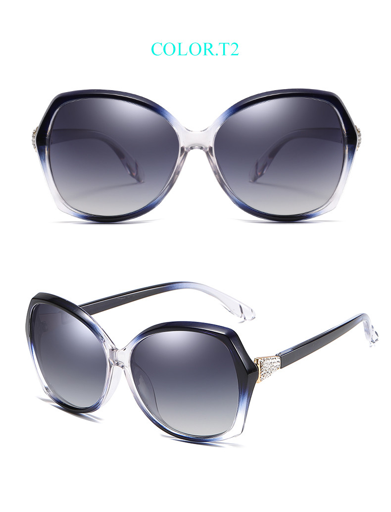 144MM PC Sunglasses Women'S Polarized With Readers Diamond Decoration