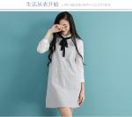 fashion high collar chiffon shirt with cotton shoulder-straps