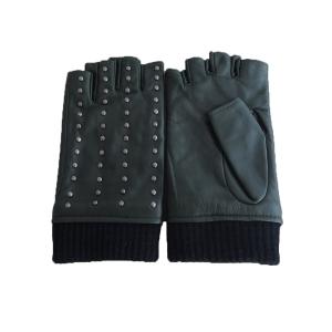 Quality sheepskin leather gloves rivet kids sheepskin leather gloves wholesale