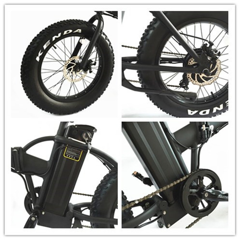 500w Folding Electric Fat Bike 20x4.0 With Comfort Saddle Ce Approved