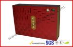 Elegant Handmade Hot stamping Red Gift Packaging Box , Custom Offset Printed