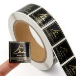 Custom Logo Aluminum Perfume Cosmetic Bottle Labels Colored Foil Finish