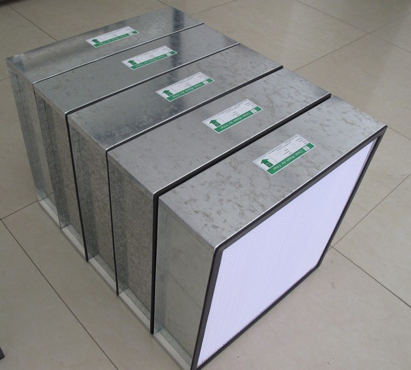 Metal Frame HEPA Filter With Paper Separator For Clean Room Air Shower , Air Handling Unit