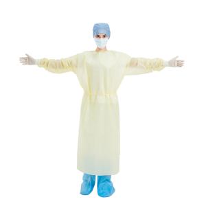 Quality Hospital Patient Clothing Pp Disposable Isolation Gown Surgical Non Sterile Yellow wholesale