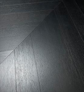 Quality Cool Black Oak Chevron Parquet Engineered Wood Flooring wholesale