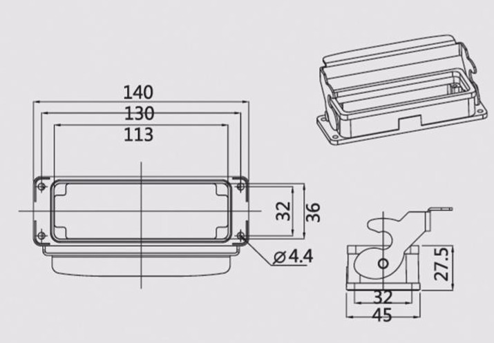 24Pin Housing lever
