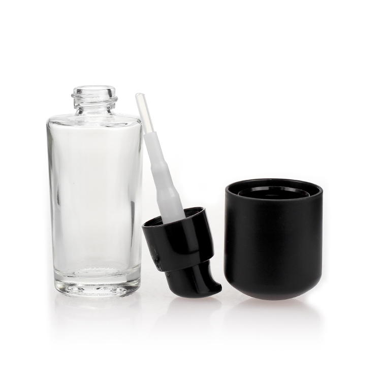 30ml Cosmetic Makeup Glass Lotion Bottle Liquid Foundation Bottle With Pump