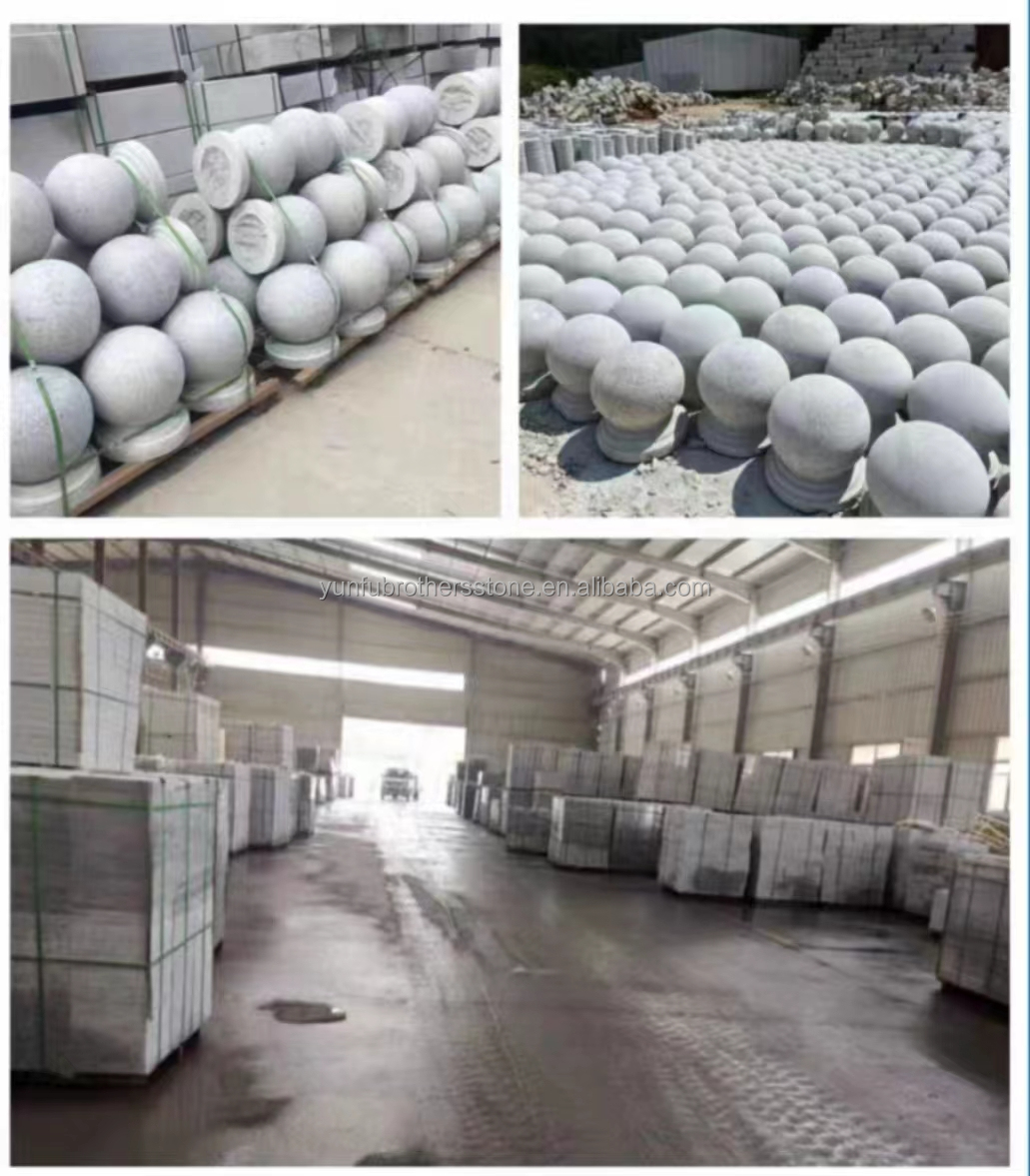 Modern Luxury Granite Floor Tile for Polished Surface Outdoor Barricade Ball Parking