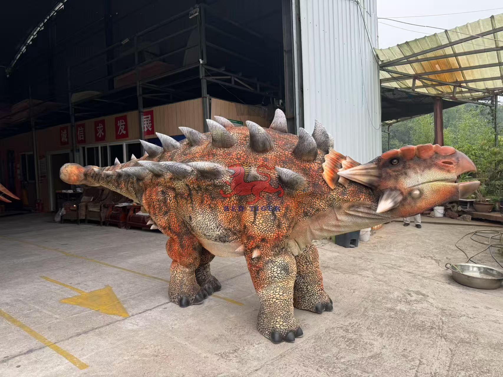 Customized Performance Realistic Animatronic Ankylosaurus Dinosaur Double Costume
