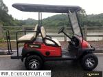 Red 4 Seater Golf Buggy , Off Road Electric Golf Cart With Steel Front Bumper