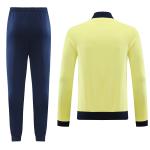 Yellow Quick Dry Football Jersey Tracksuit Polyester Soccer Training Suit