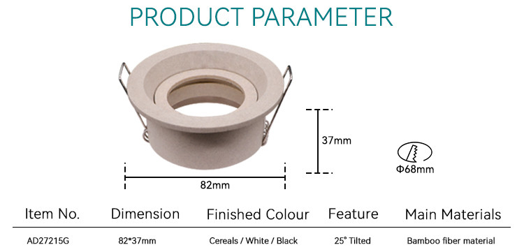 Adjustable Tilt Mr16 Recessed Lighting Housing Round 68mm Cutout Downlight Enclosure