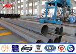 Distribution 69kv 55ft Steel Power Pole With Galvaniztion And Bitumen
