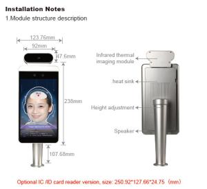 China 8inch AI Temperature Face Recognition Terminal Attendance Machine on sale