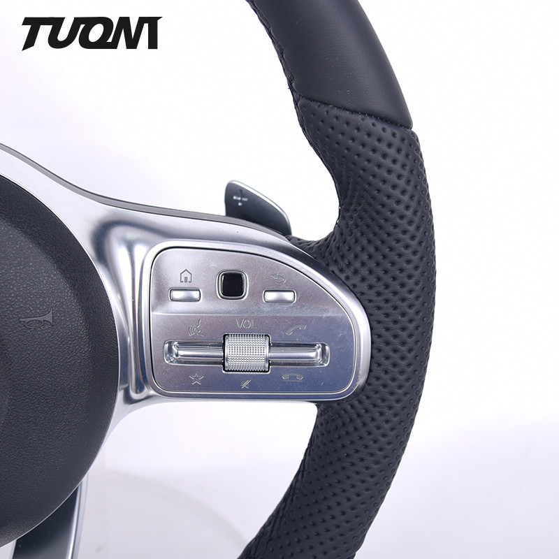 Custom Mercedes Benz Steering Wheel Black Leather 809 Car Accessories Interior