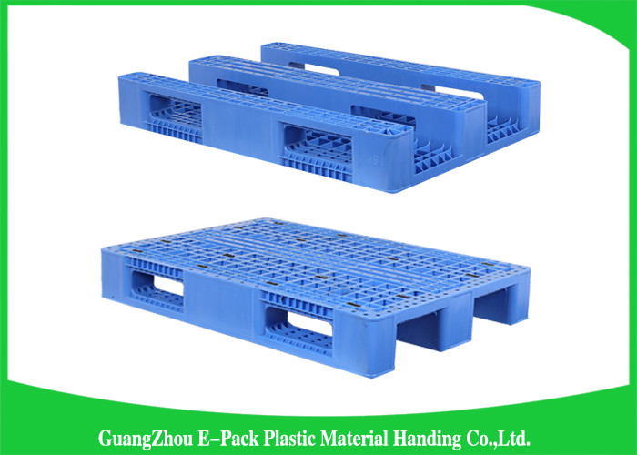 Double Sides 4 - Way Stackable Plastic Pallets , Plastic Skids Pallets 1200 X 1000mm