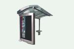 Anti Corrosive Prefabricated Bus Shelters , FRP Structure Stainless Steel Canopy