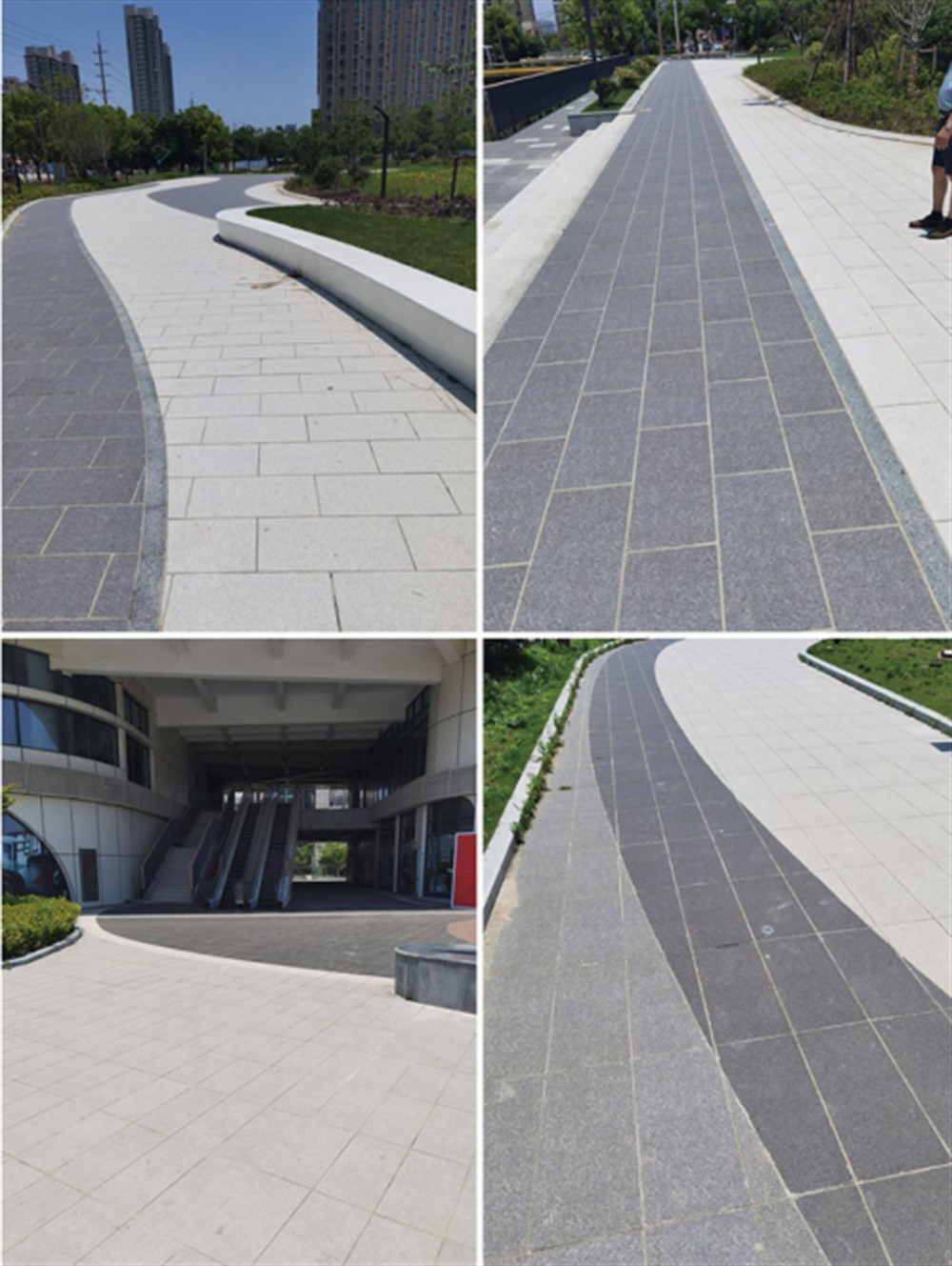Durable Black 1200x600x15mm Flamed Surface Outdoor Floor Paving Tile For Courtyard