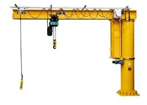 Quality 360 Degrees 2 Tons Floor Mount Jib Crane Hoist Liftng Height 4m wholesale