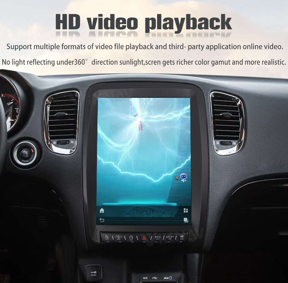 12.1 inch 1024*768 Car radio For 2014-2022 Dodge Durango GPS Navigation Multimedia player Screen Support Carplay