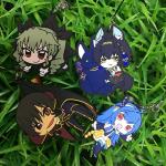 Cute 3D 2D PVC Anime Figures Charms