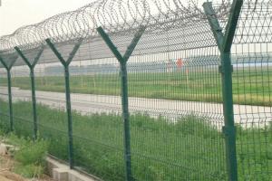 Quality High Security Concertina Razor Wire On The Top Of Airport Perimeter Security Fencing wholesale