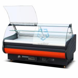 Quality Curved Glass Butcher Meat Freezer SS304 Front Flip Lid wholesale