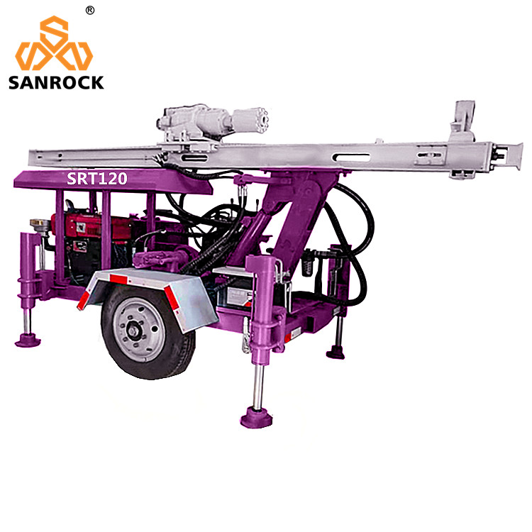 Hydraulic Trailer Mounted Water Well Drilling Rig Small Water Well Drilling Rigs For Sale