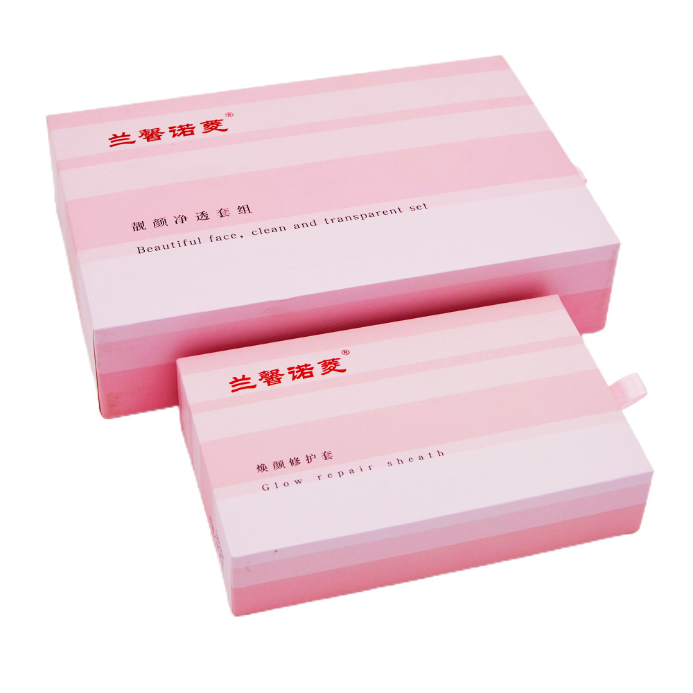 Leatherette Cosmetic Gift Box Packaging 400gsm Paper Drawer Rigid Pink Match Box Push Pull