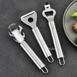 Quality 3PCS kitchen gadgets with stainless steel peeler can opener fish scales for kitchen tools wholesale