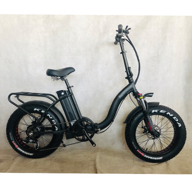 750W 1000W 48V Fat Tire 4.0" Folding Silver Frame 5 Spokes Electric Folding Bike 20 Inch