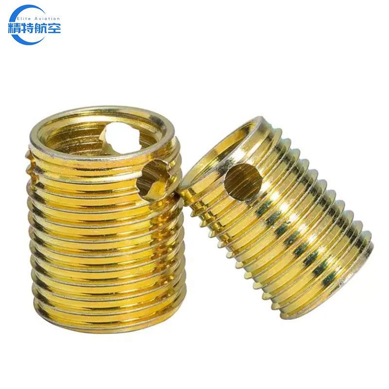 with Circular Hole Self-Tapping Insert Zinc Plated Brass Insert Repair Internal Thread Fastener