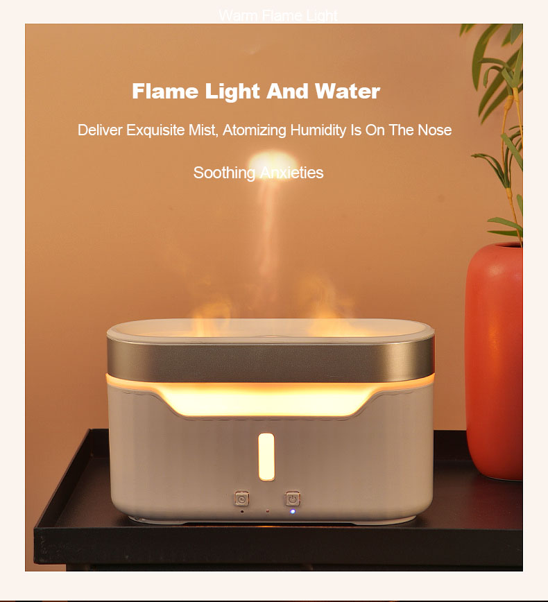 2023 New Flame Water Atomization Jellyfish Fog Humidifier Desktop Portable Essential Oil Aroma Diffuser with Atmosphere Light